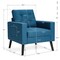 Modern Button Tufted Accent Chair with Rubber Wood Legs and Wide Backrest Ideal for Any Room